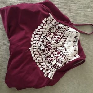 CUPSHE maroon one piece
